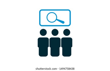 Job search concept icon vector illustration.