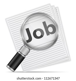Job search concept, vector eps10 illustration