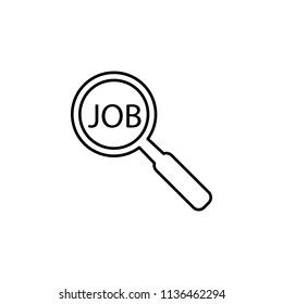job search. Element of job interview icon for mobile concept and web apps. Thin line job search can be used for web and mobile