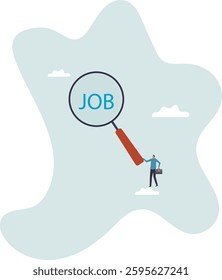 Job search, employee finding new job, career opportunity, employment or recruitment,business concept.character for design