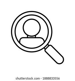 Job Search finding line icon