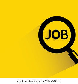 job search, flat and shadow theme