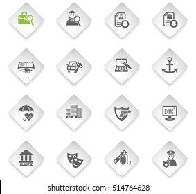 job search flat web icons for user interface design