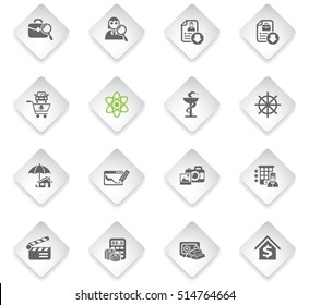 job search flat web icons for user interface design