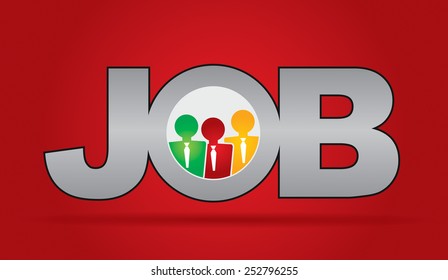 Job search - human resource concept - abstract illustration for your presentation