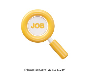 Job search icon 3d rendering illustration element