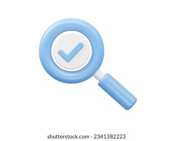 Job search icon 3d rendering illustration element