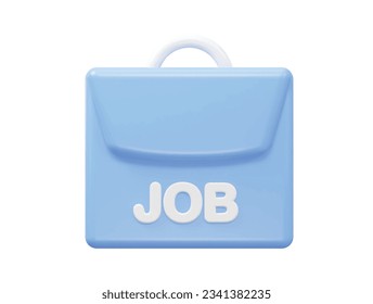 Job search icon 3d rendering illustration element