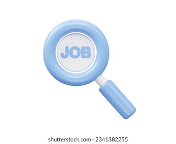 Job search icon 3d rendering illustration element