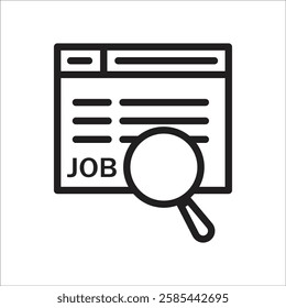 Job search icon, Each Job represents an action that needs to be performed, such as sending an email, processing a file, or processing data