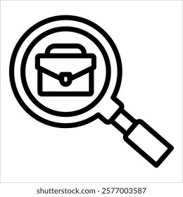 Job Search Icon Element For Design