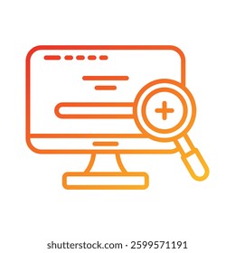 Job Search Icon Element For Design