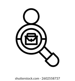 Job Search Icon Element for Design