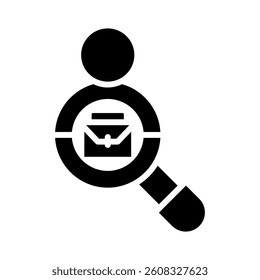 Job Search Icon Element for Design