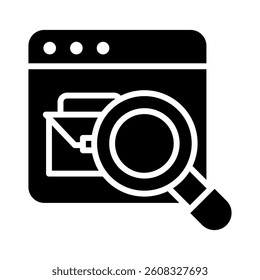 Job Search Icon Element for Design