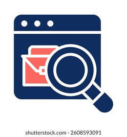 Job Search Icon Element for Design