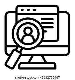Elemento De Ícone De Pesquisa De Trabalho Para Design