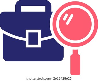 Job Search Icon Fill Vector Illustration