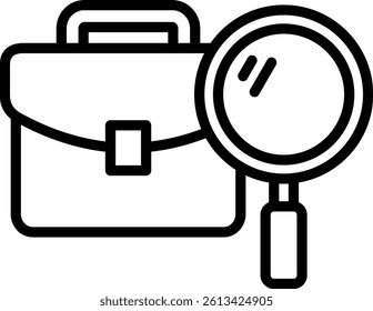 Job Search Icon Line Vector Illustration