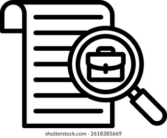 Job Search Icon Line Vector Illustration