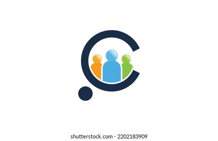 Job search icon with magnifying glass, Choose people for hire symbol. Job or employee logo, Recruitment agency vector illustration.