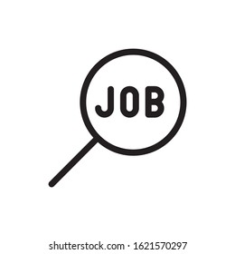 Job search icon. Searching job vector
