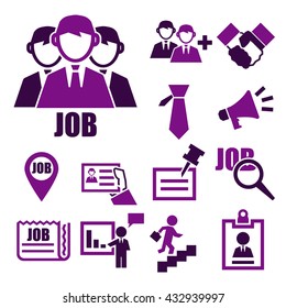 job search icon set