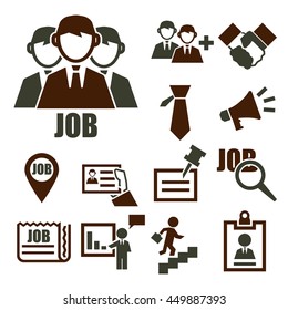 job search icon set