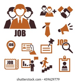 job search icon set