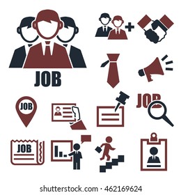 job search icon set