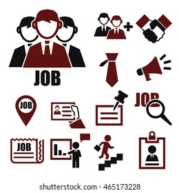 job search icon set