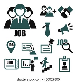 job search icon set