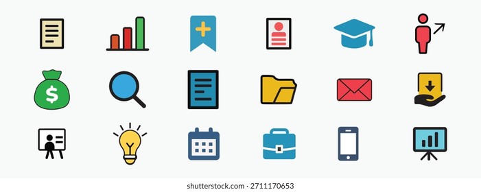 Symbolsatz für die Auftragssuche. Umfasst Symbole für Mensch, Prozess, Rekrutierung, Ressource, Personal, Headhunting, Suche, Mitarbeiter, Team. UI-Symbol in einem flachen Design festgelegt. Minimalistischer bearbeitbarer Vektorstrich.
