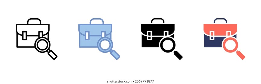 Job Search icon sheet multiple style collection