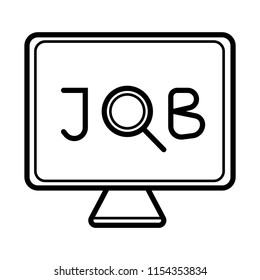 Job search icon vector
