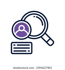 job search icon. vector dual tone icon for your website, mobile, presentation, and logo design.