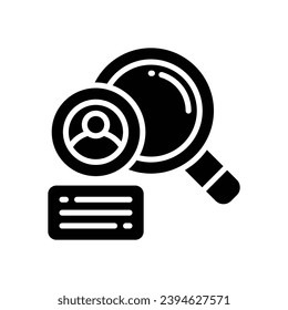 job search icon. vector glyph icon for your website, mobile, presentation, and logo design.