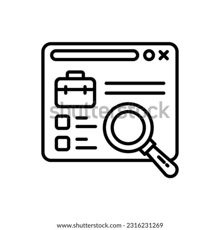 Job Search icon in vector. Illustration