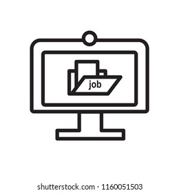 Job search icon vector isolated on white background, Job search transparent sign