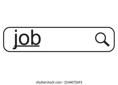 Vector de icono de búsqueda de trabajo. Aislado sobre un fondo blanco.