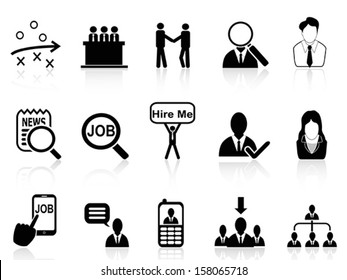 job search icons set