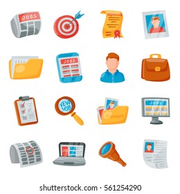Job search icons vector set.