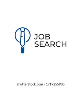 Job search logo design vector template