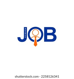 Concepto de diseño vectorial del logotipo de búsqueda de empleo