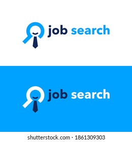 Job Search Logo. Vector Illustration.