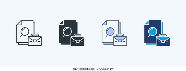 Búsqueda de trabajo Icono de estilo múltiple Colección