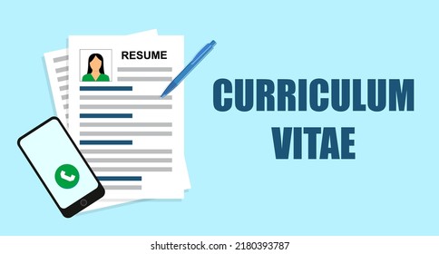 Job search process. Hunt for workplace concept. resume and cv forms