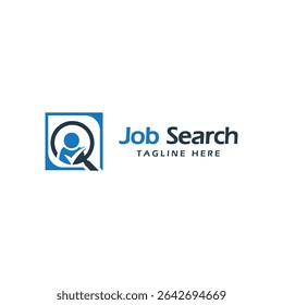 procura de emprego recrutamento agência de contratação logotipo design vaga de emprego Agência de RH negócio 