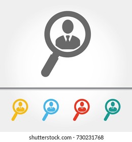Job Search Single Icon Vector Illustration