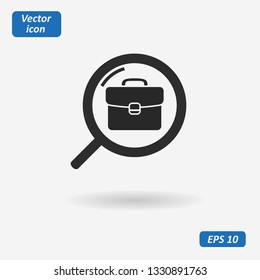 Job search symbol. Vector icon
